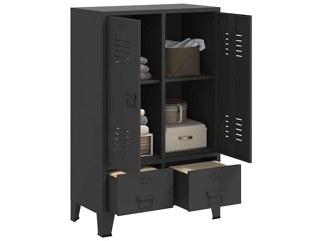 Armadio Industriale Antracite 67x35x107 cm in Acciaio