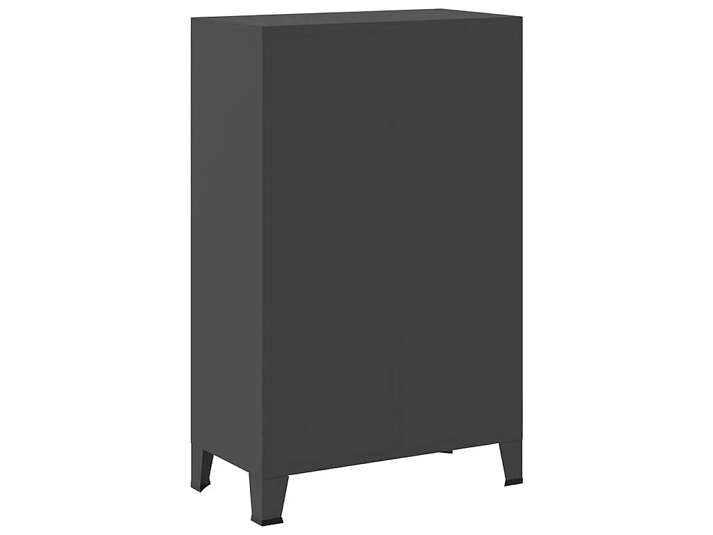 Kledingkast industrieel 67x35x107 cm staal antracietkleurig