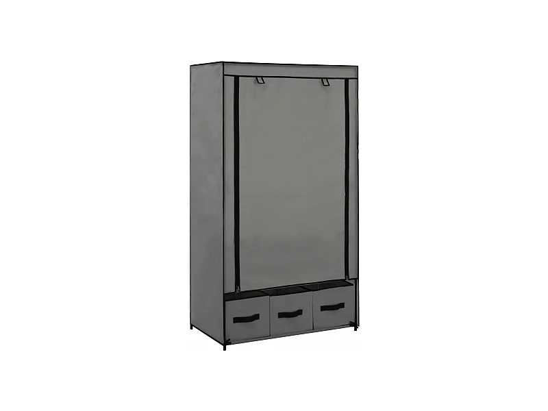 Armario de tela gris 87x49x159 cm