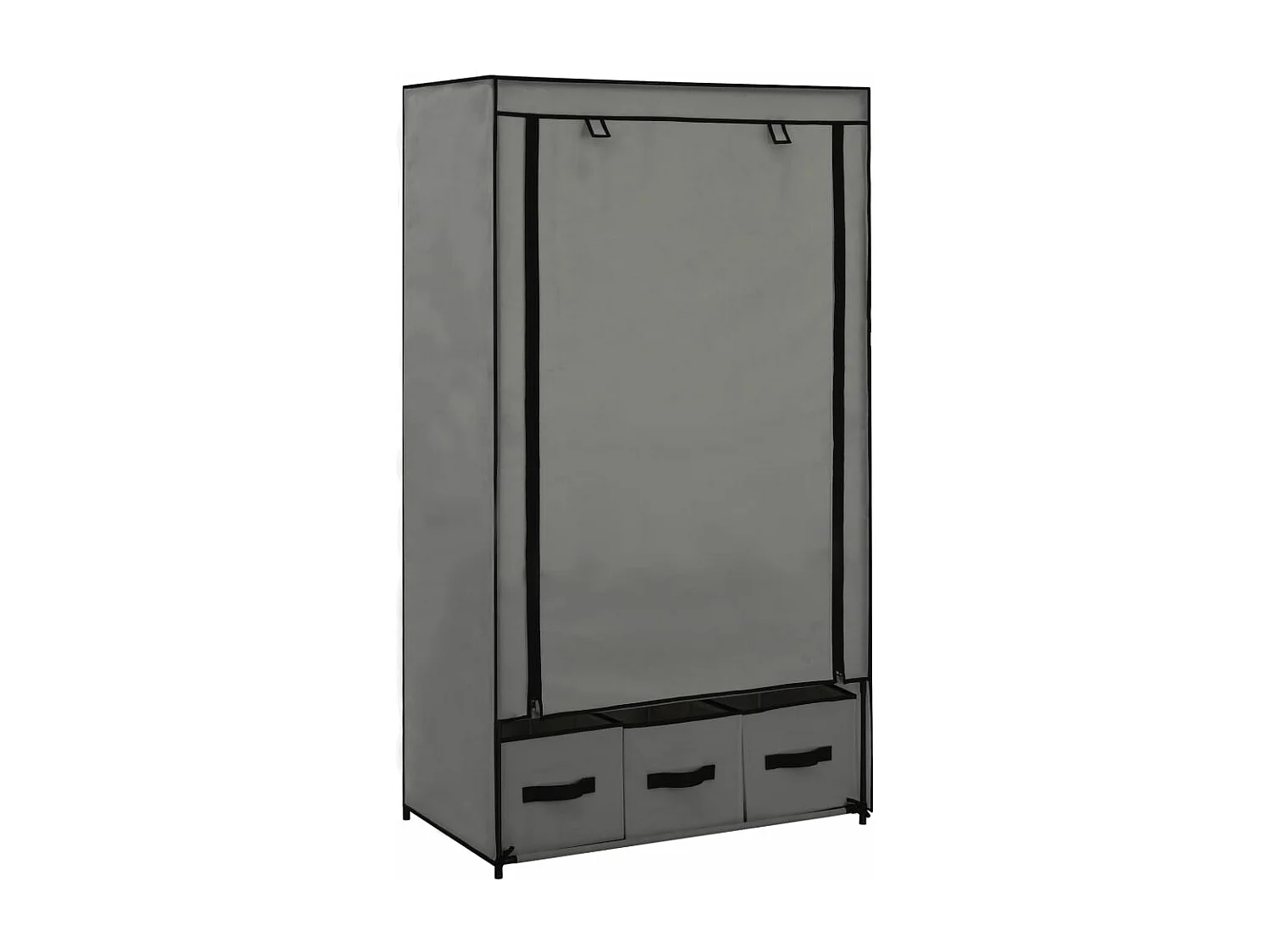 Garde-robe Gris 87 x 49 x 159 cm Tissu