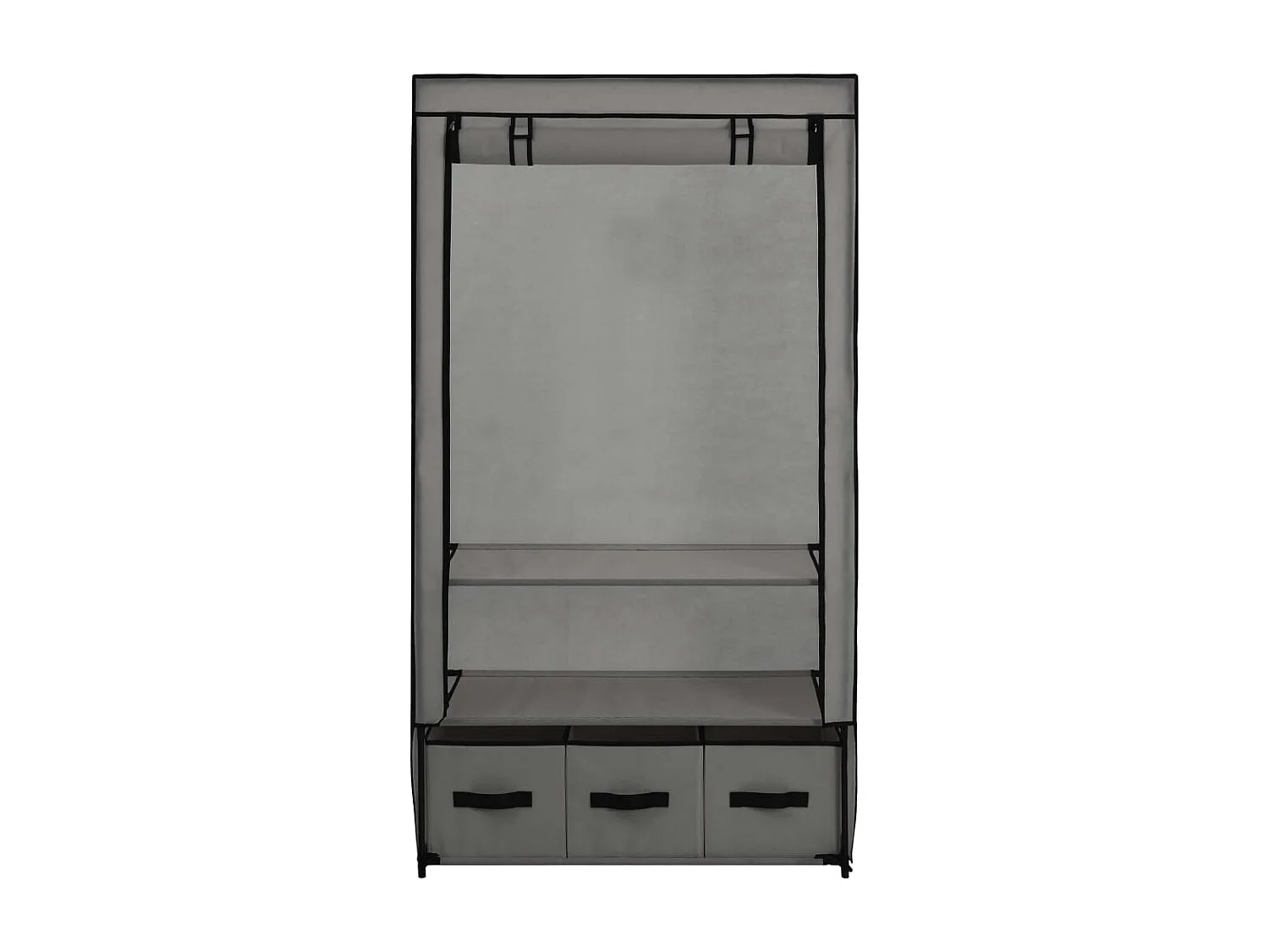 Garde-robe Gris 87 x 49 x 159 cm Tissu