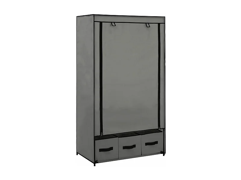Garde-robe Gris 87 x 49 x 159 cm Tissu