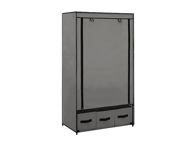 Garde-robe Gris 87 x 49 x 159 cm Tissu