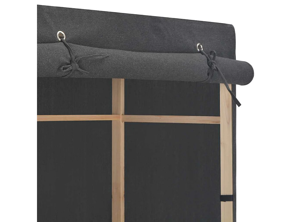 Garde-robe à 3 niveaux Gris 79 x 40 x 170 cm Tissu