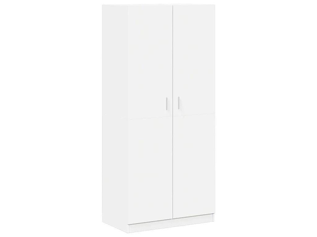 Kleiderschrank Weiß 90x52x200 cm Holzwerkstoff