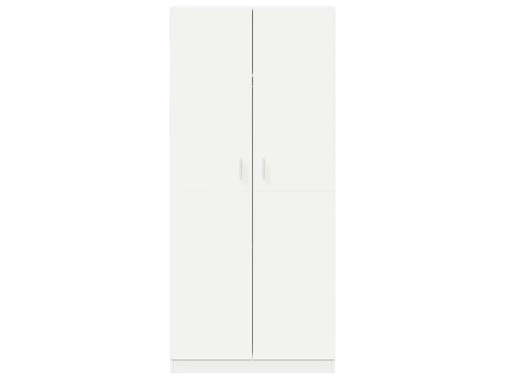 Kleiderschrank Weiß 90x52x200 cm Holzwerkstoff