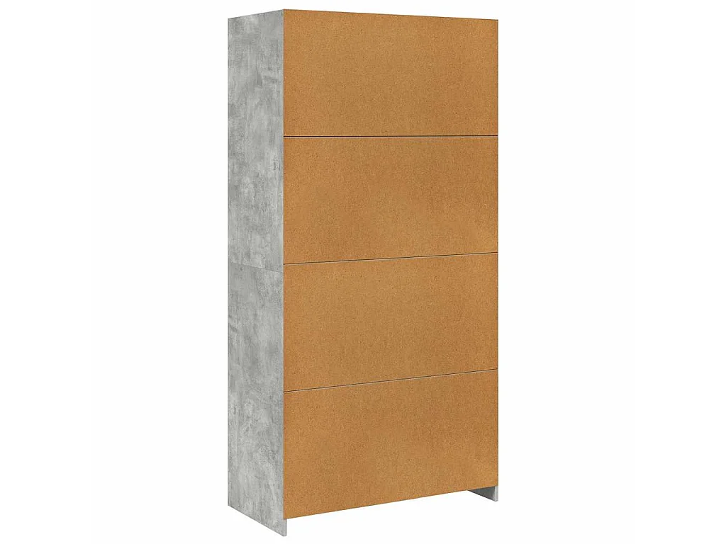 Armadio Grigio Cemento 100x50x200 cm in Legno Multistrato