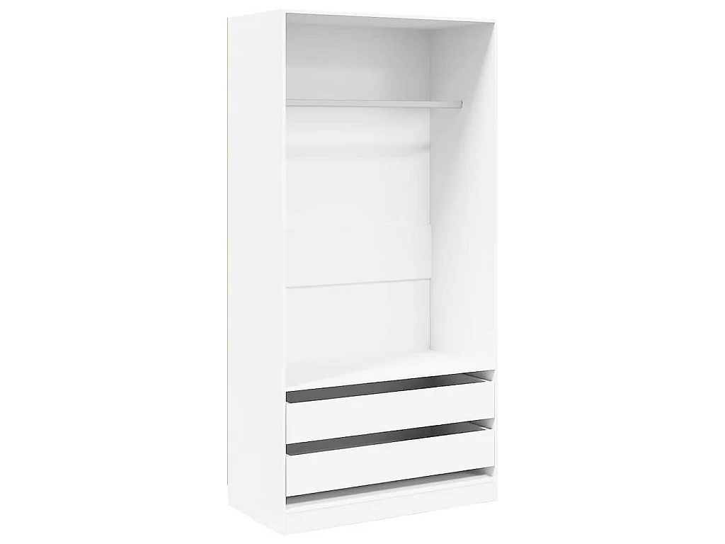 Roupeiro 100x50x200 cm derivados de madeira branco