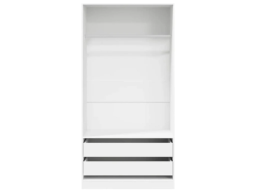 Roupeiro 100x50x200 cm derivados de madeira branco