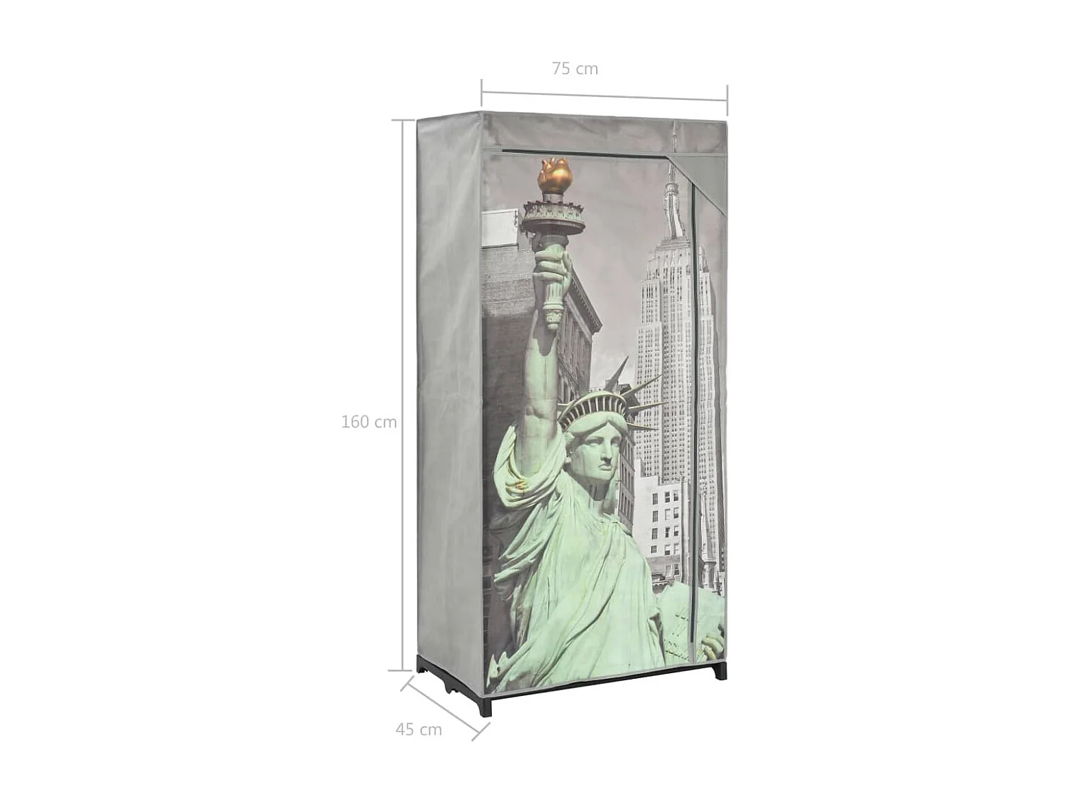 Armario de tela New York 75x45x160 cm