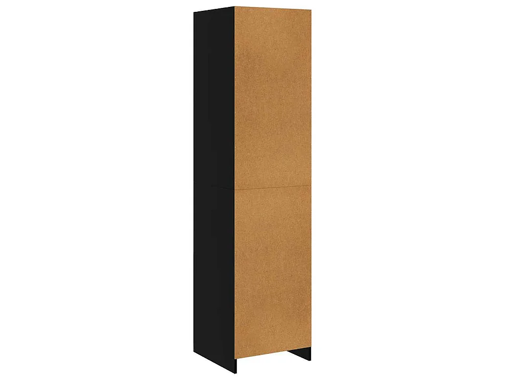 Armadio con Cassetti Nero 50x50x200 cm in Legno Multistrato