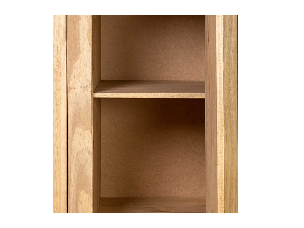 Armadio a 3 Ante 118x50x171,5cm Legno di Pino Panama Range