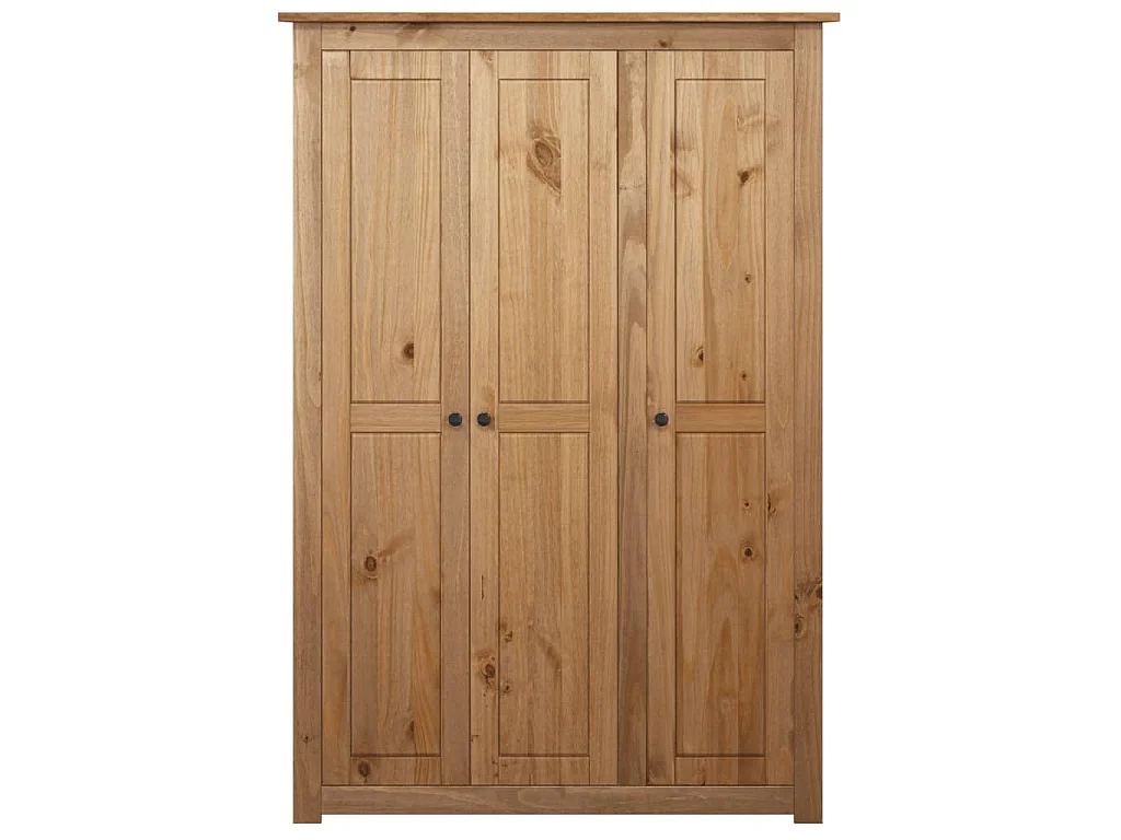 Garde-robe à 3 portes 118x50x171,5 cm Pin Assortiment Panama