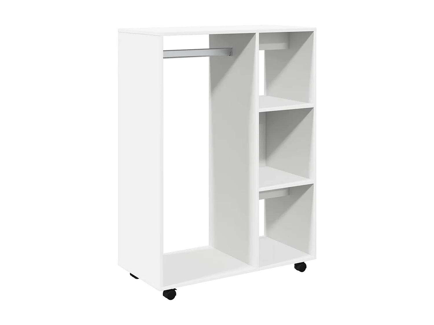 Kleiderschrank Weiß 80x40x110 cm Holzwerkstoff