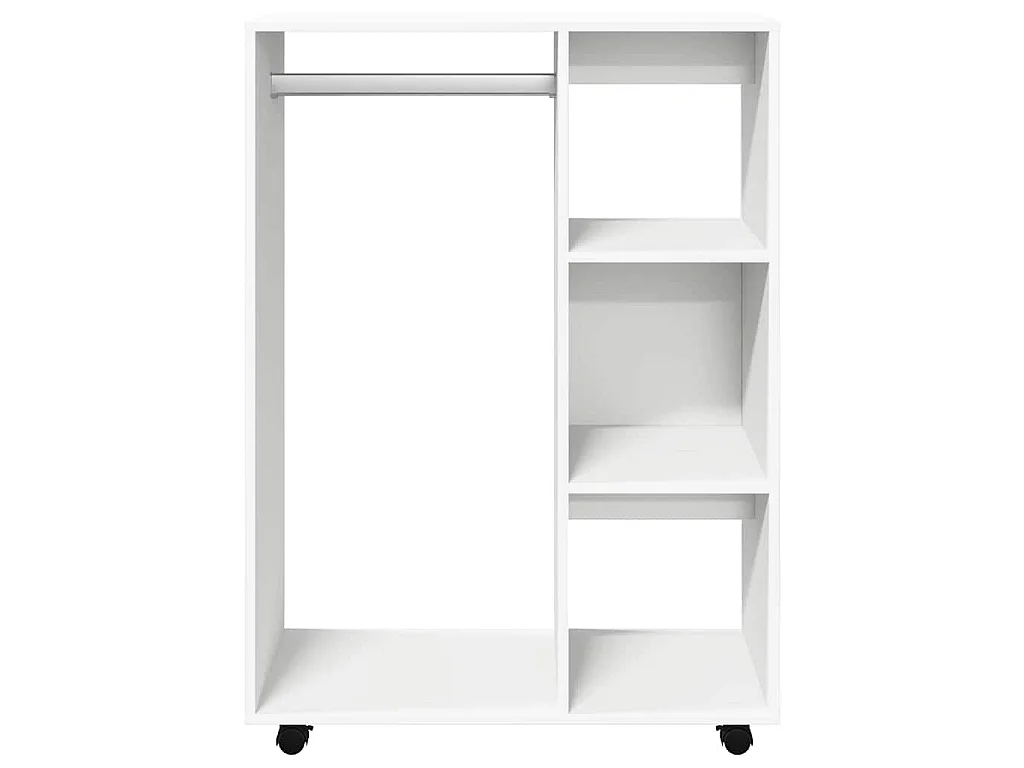 Armadio Bianco 80x40x110 cm in Legno Multistrato