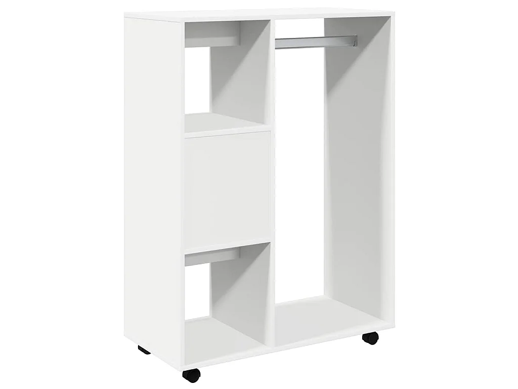 Kleiderschrank Weiß 80x40x110 cm Holzwerkstoff