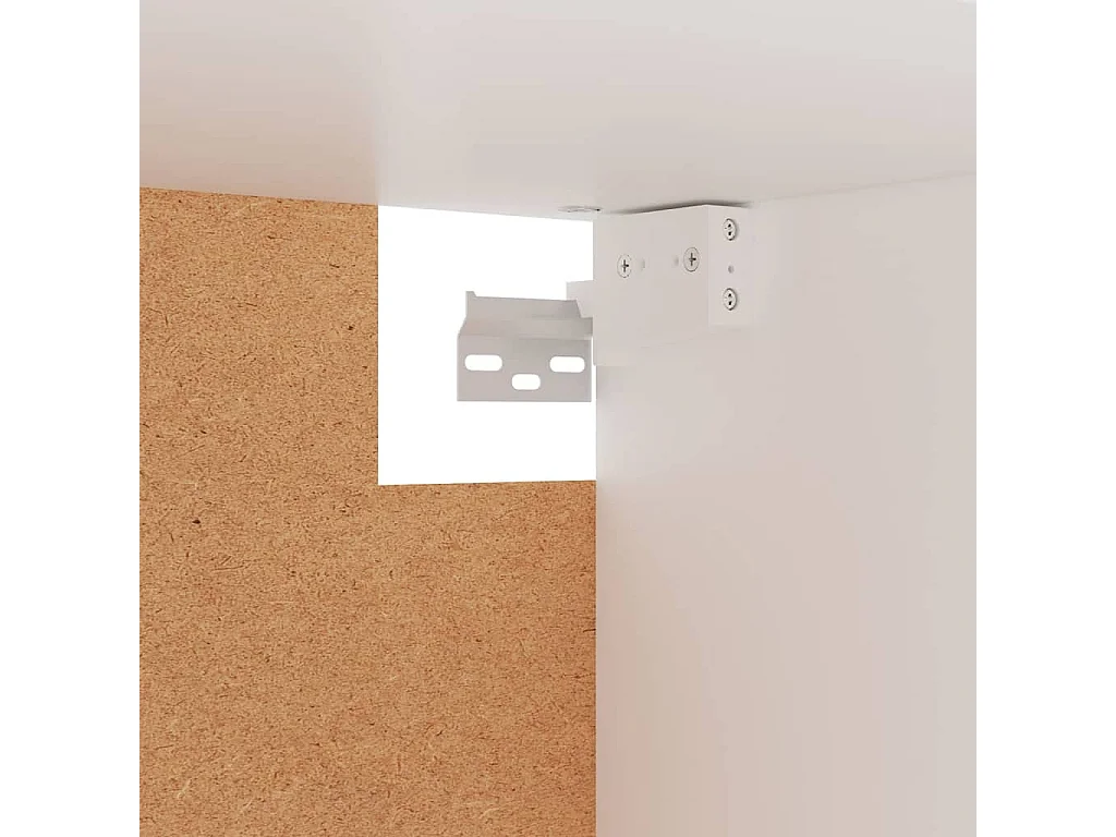 Garde-robe blanc 100x32,5x35 cm bois d'ingénierie