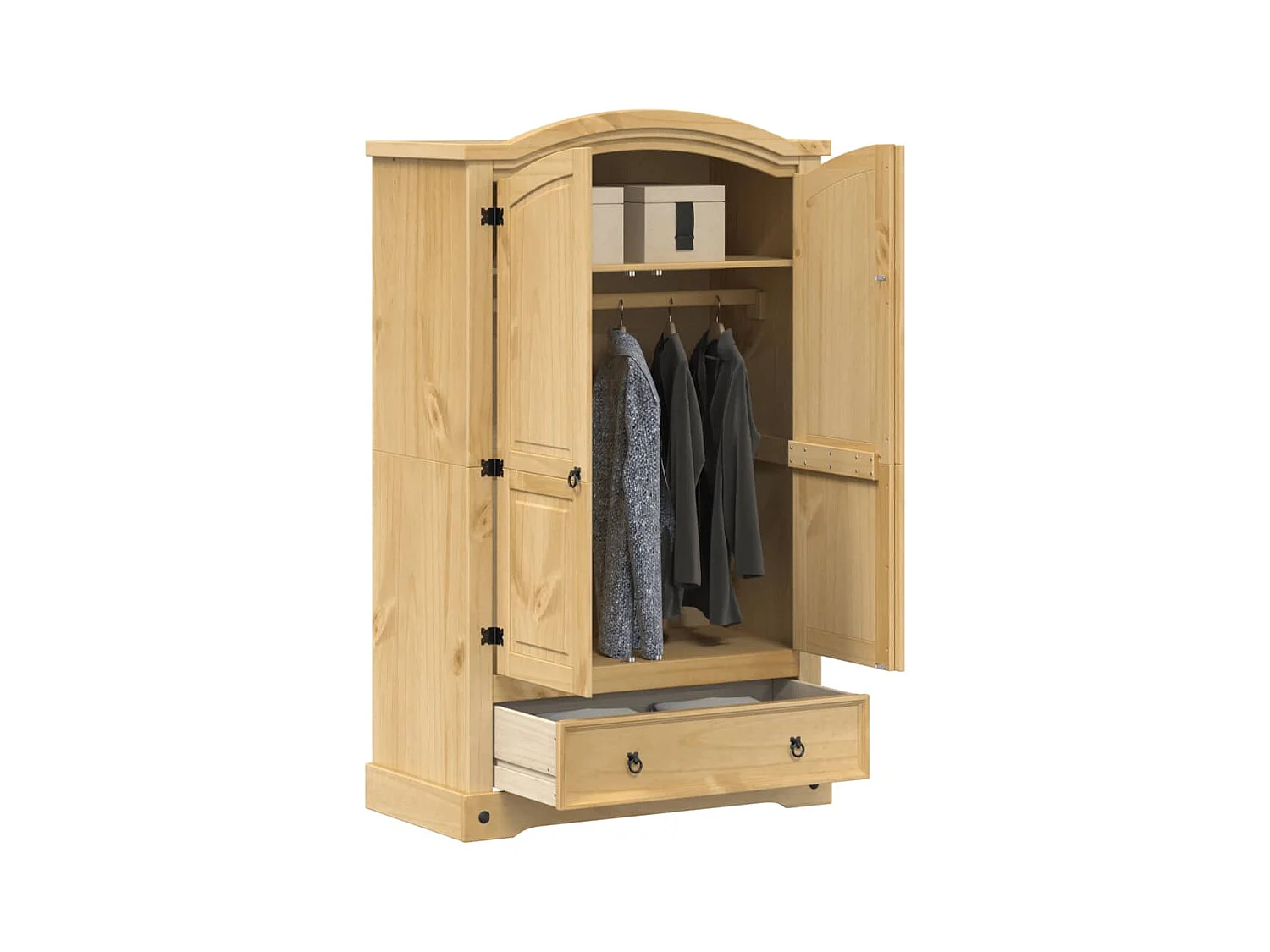 Kledingkast Corona 101x52x170 cm massief grenenhout