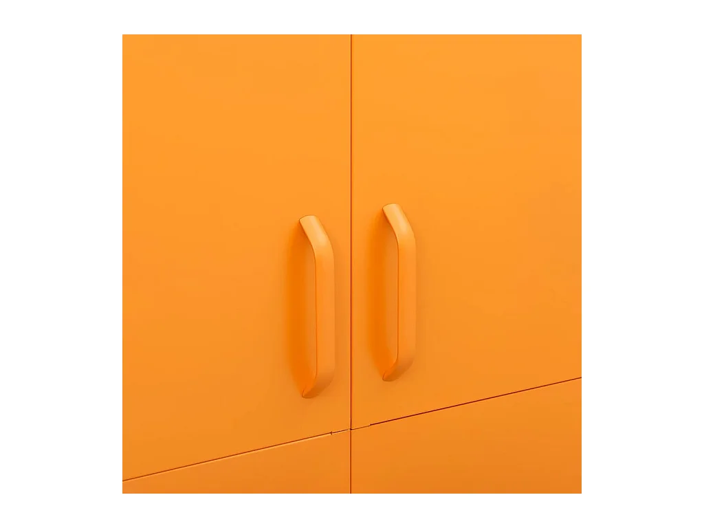 Kledingkast 90x50x180 cm staal mosterdgeel