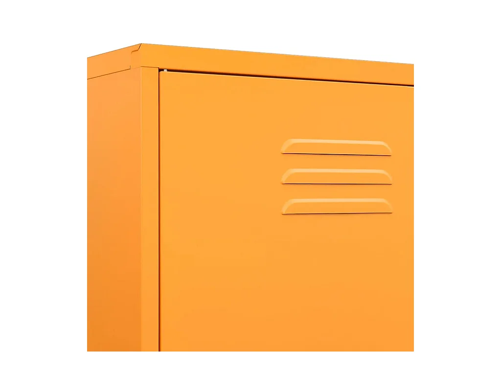 Kledingkast 90x50x180 cm staal mosterdgeel