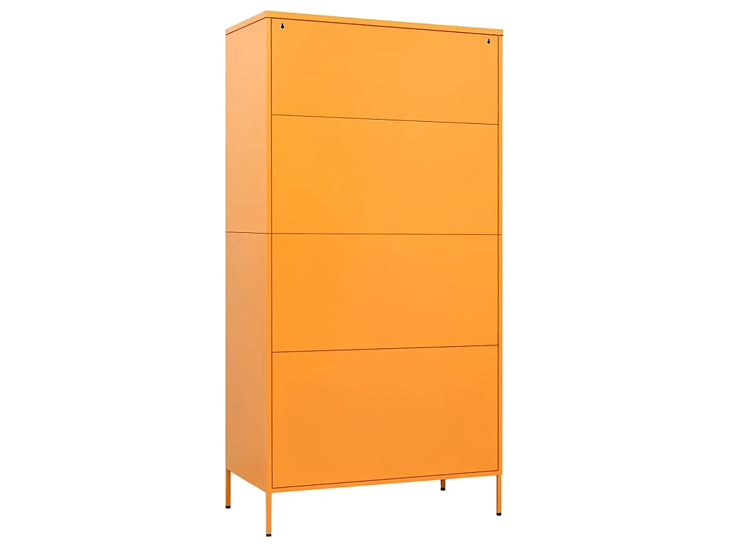 Roupeiro 90x50x180 cm aço amarelo mostarda