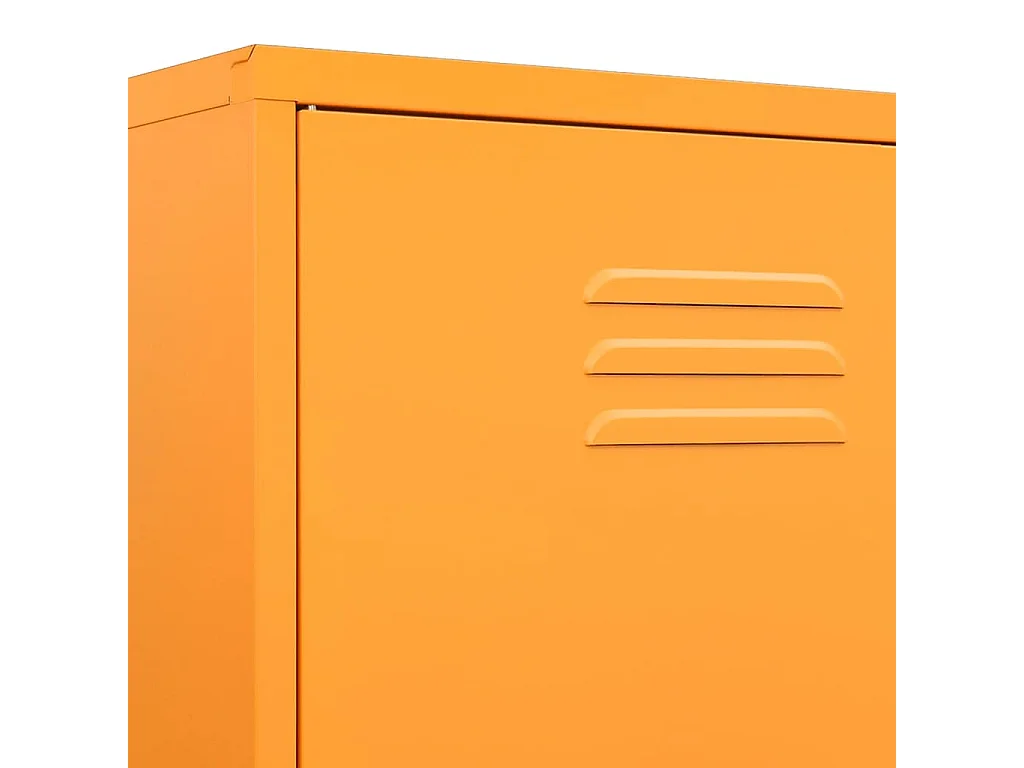 Roupeiro 90x50x180 cm aço amarelo mostarda