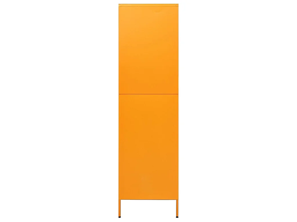 Kledingkast 90x50x180 cm staal mosterdgeel