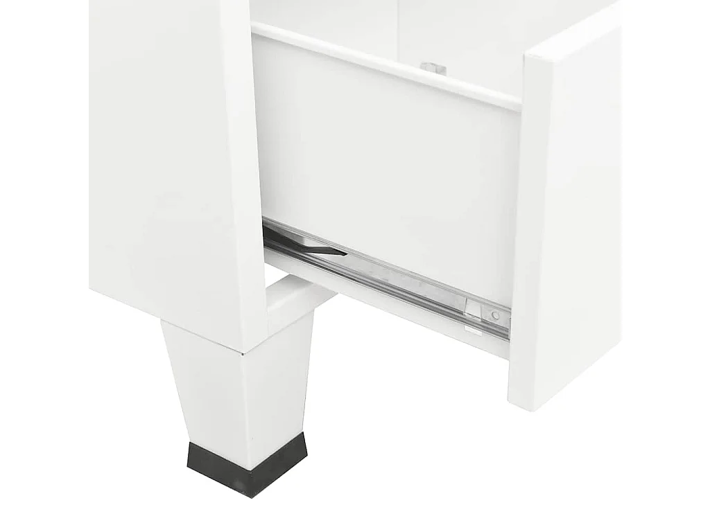 Industrial Kleiderschrank Weiß 90x50x180 cm Metall