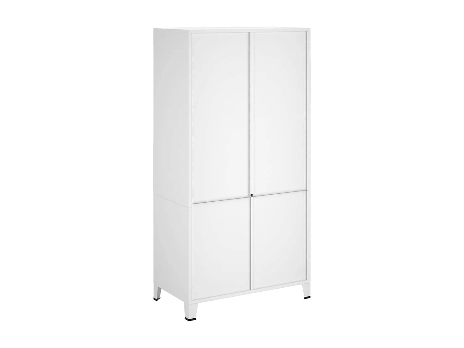 Garde-robe Blanc 90x50x180 cm Métal