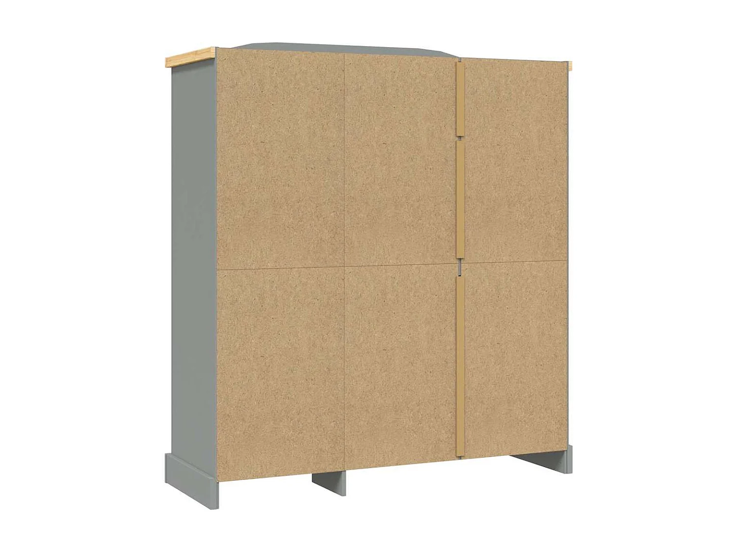 Armario madera de pino Mexicano estilo Corona gris 3 puertas