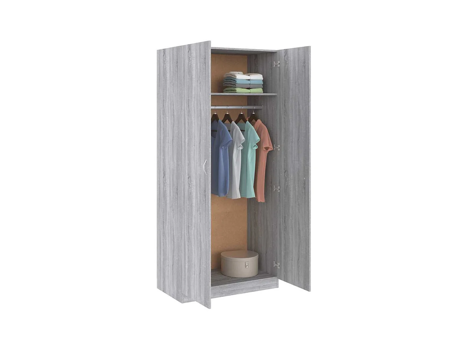 Garde-robe Sonoma gris 90x52x200 cm Bois d'ingénierie