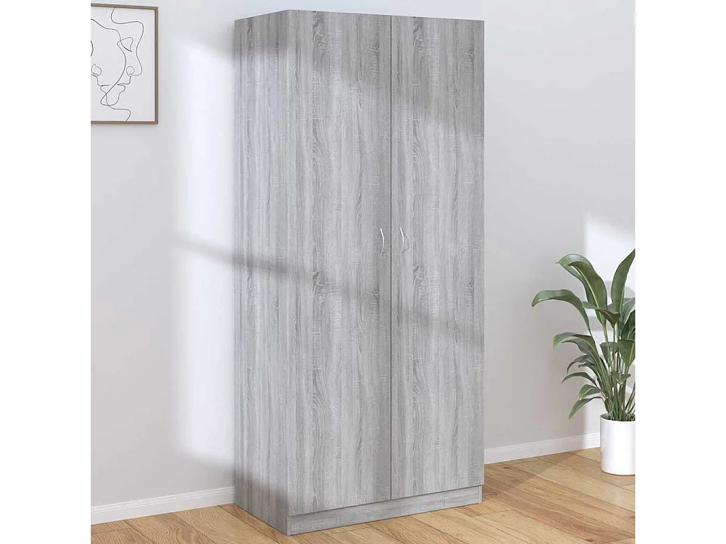 Garde-robe Sonoma gris 90x52x200 cm Bois d'ingénierie
