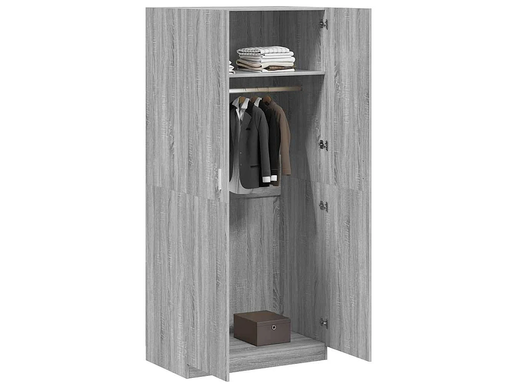Garde-robe Sonoma gris 90x52x200 cm Bois d'ingénierie
