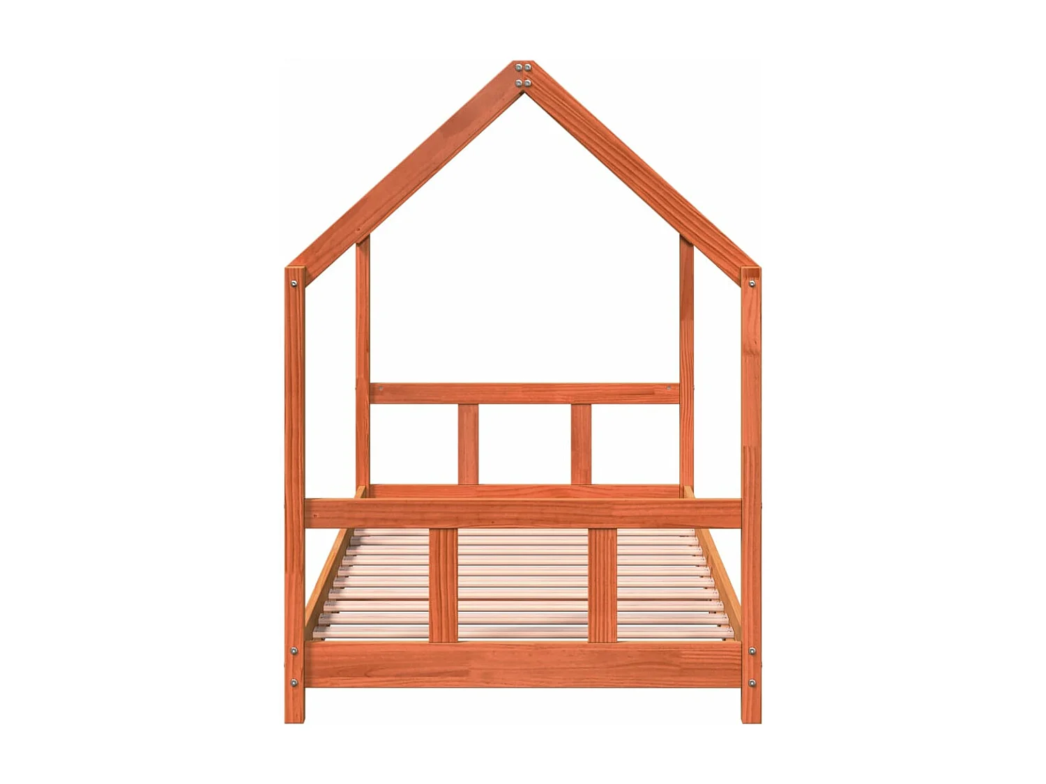 Cadre de lit d'enfants cire marron 90x190 cm bois de pin massif