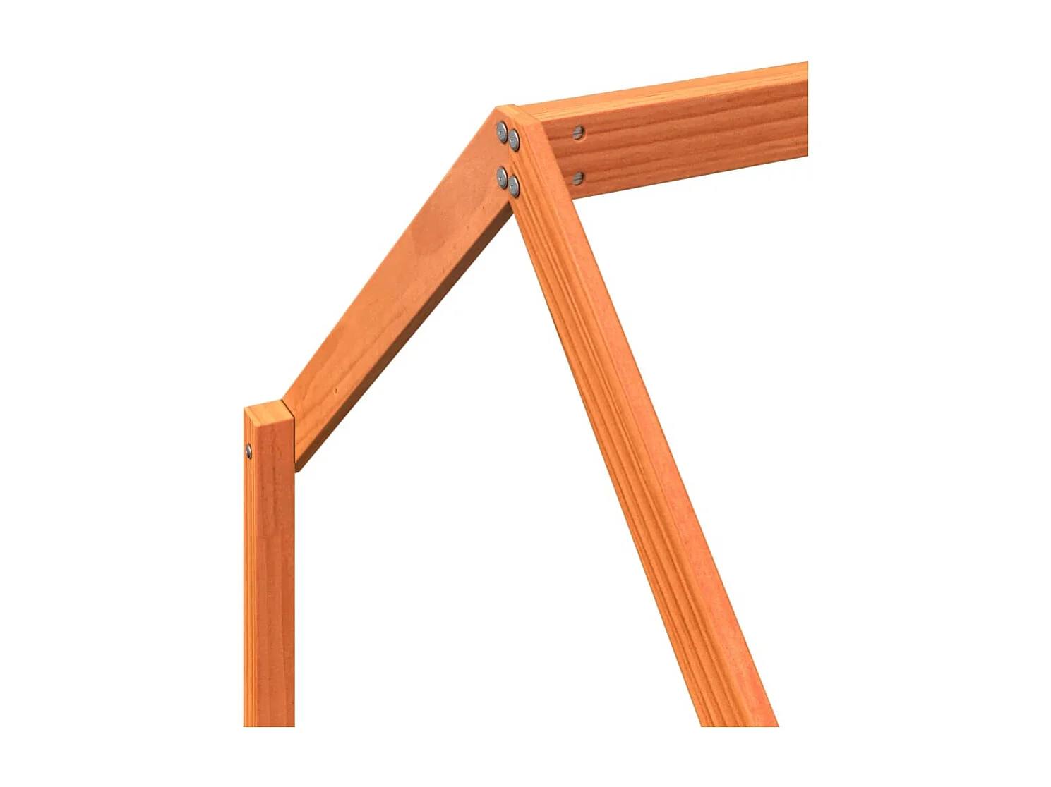 Kinderbedframe massief grenenhout wasbruin 90x190 cm