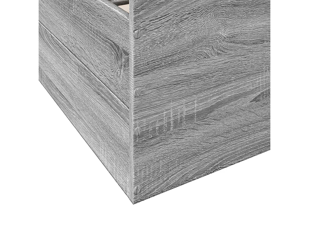 Cadre de lit avec tiroirs sans matelas sonoma gris 140x200 cm