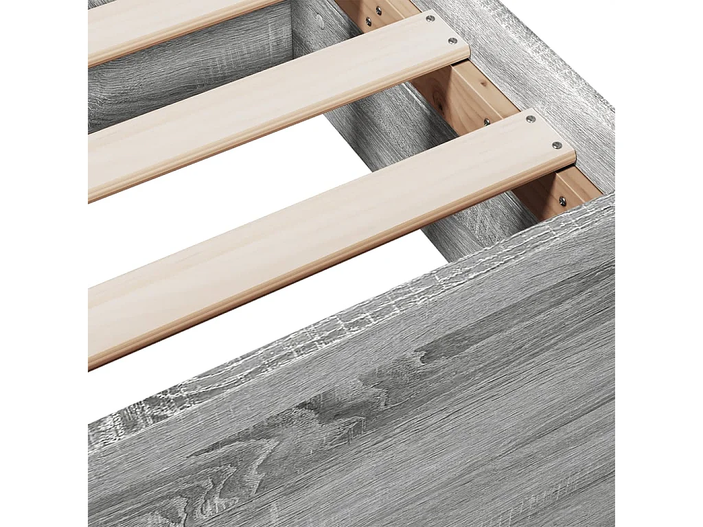 Cadre de lit avec tiroirs sans matelas sonoma gris 140x200 cm