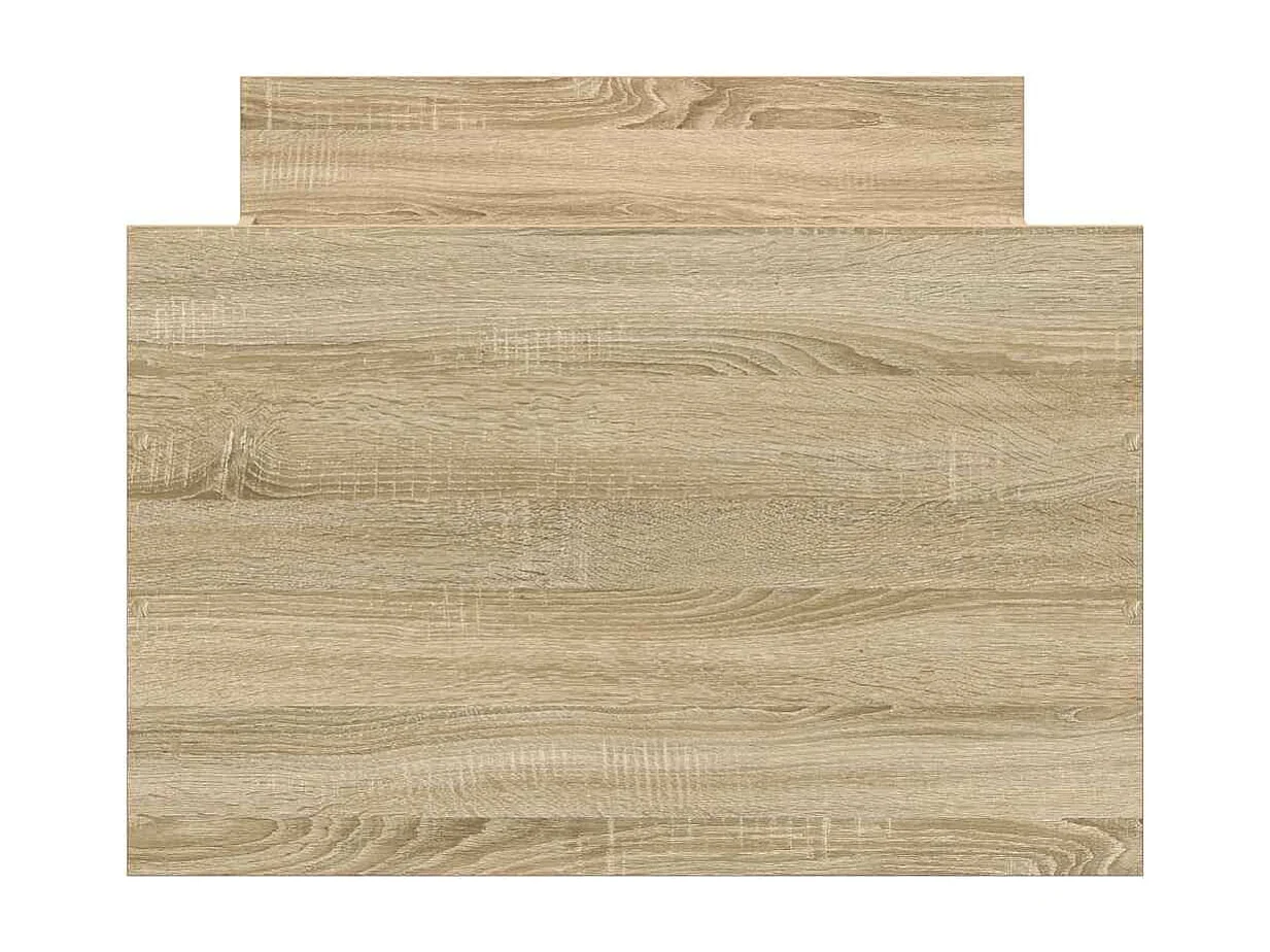 Cadre de lit sans matelas chêne sonoma 90x190 cm