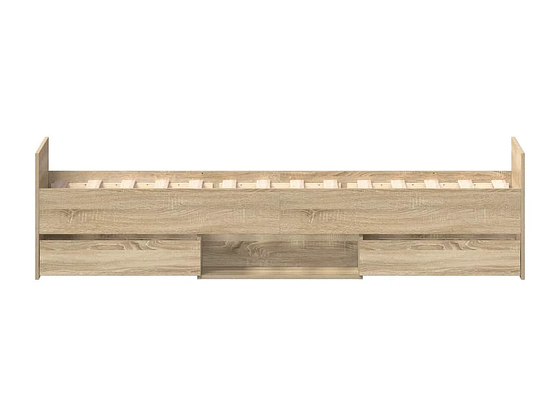 Bedframe met hoofd- en voeteneinde sonoma eikenkleur 90x190 cm