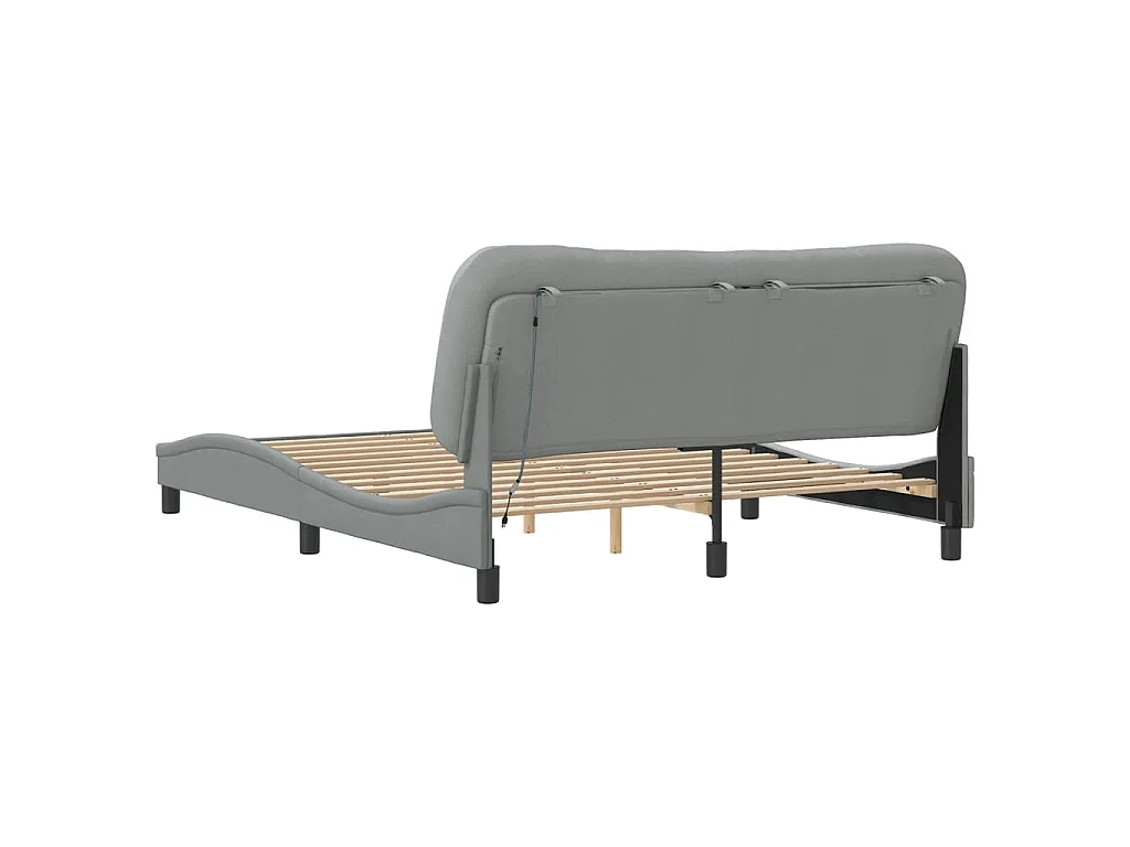 Giroletto con LED senza Materasso Hvar 160x200 cm Tessuto