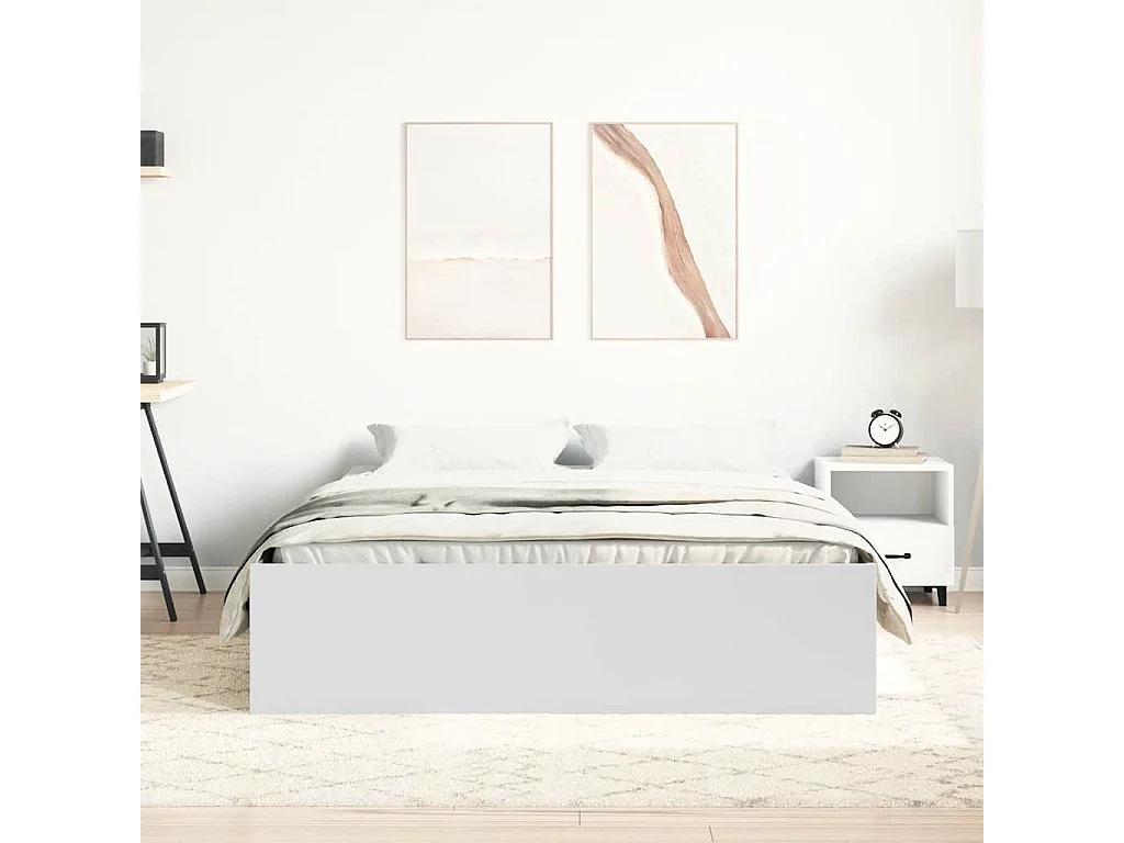 Estrutura de cama king 150x200 cm branco