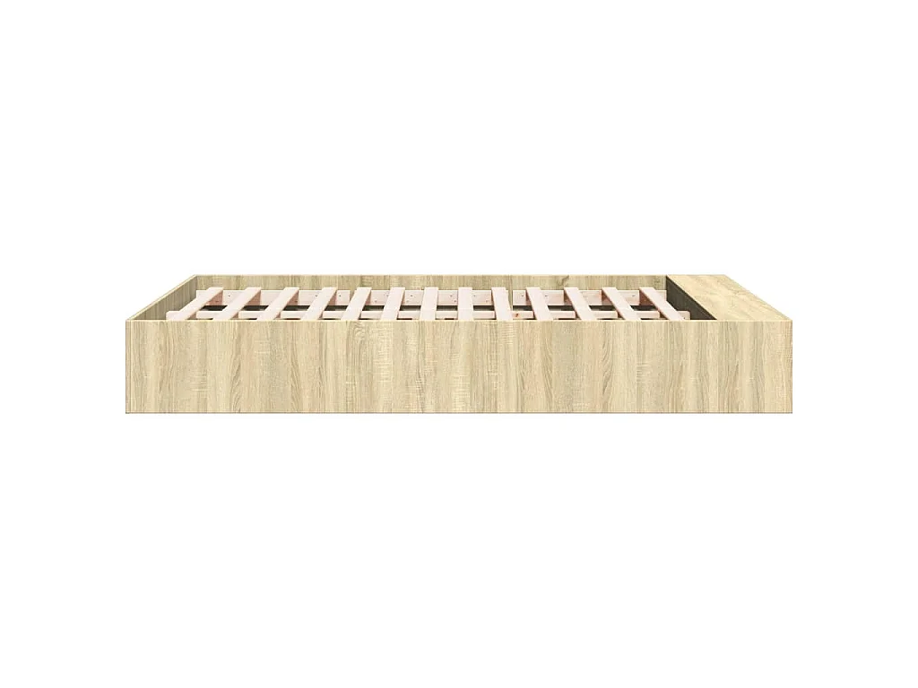 Bedframe bewerkt hout sonoma eikenkleurig 135x190 cm