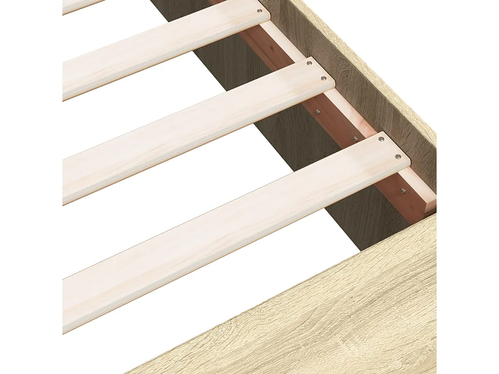 Bedframe bewerkt hout sonoma eikenkleurig 135x190 cm