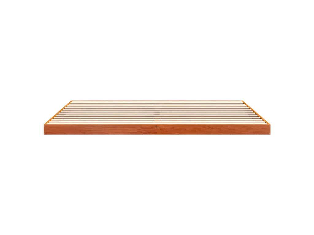 Cadre de lit sans matelas cire marron 180x200cm bois pin massif