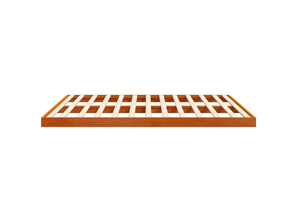 Cadre de lit sans matelas cire marron 180x200cm bois pin massif