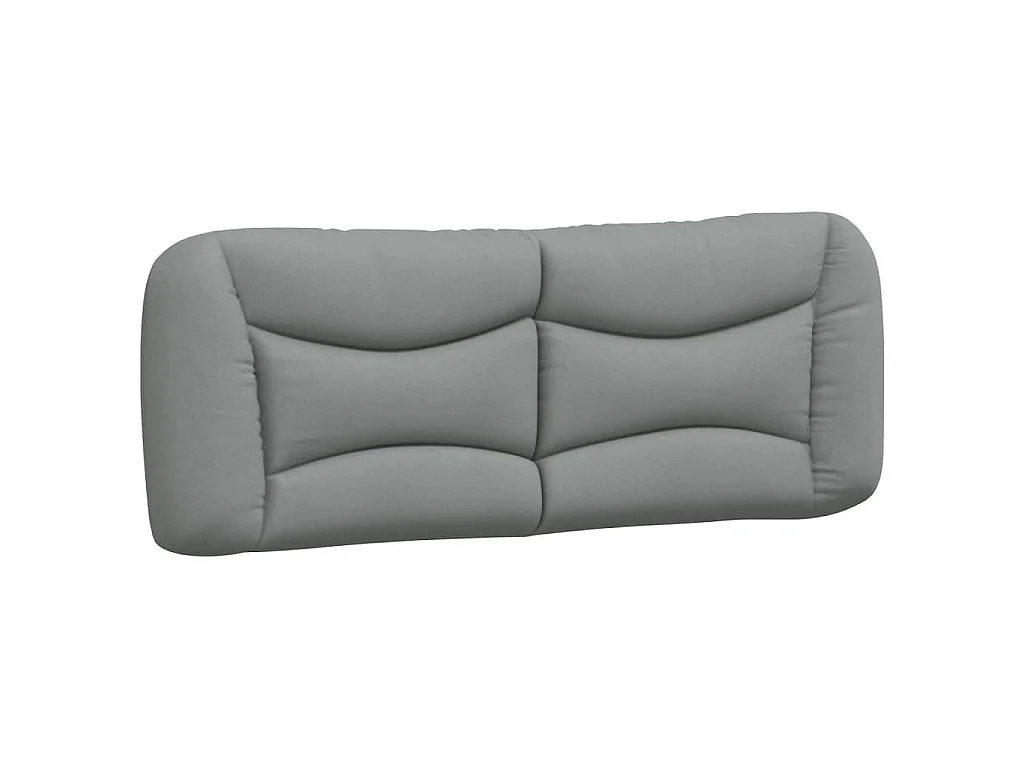 Bedframe met LED zonder matras "Hvar" stof 140x200 cm lichtgrijs
