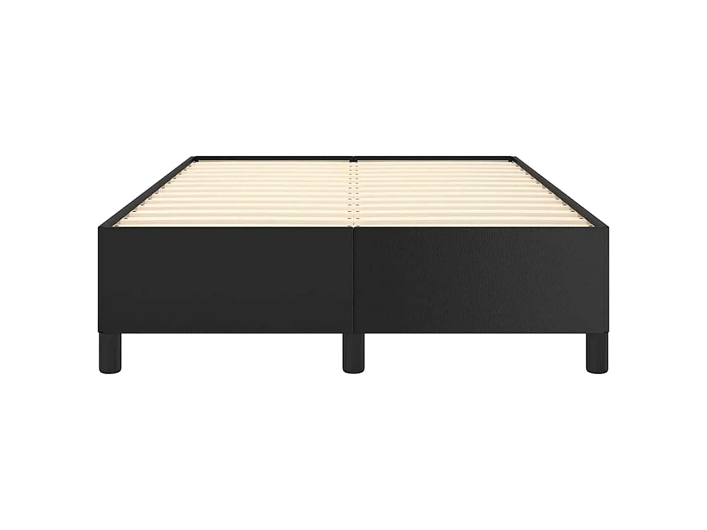 Cadre de lit sans matelas noir 120x190 cm similicuir