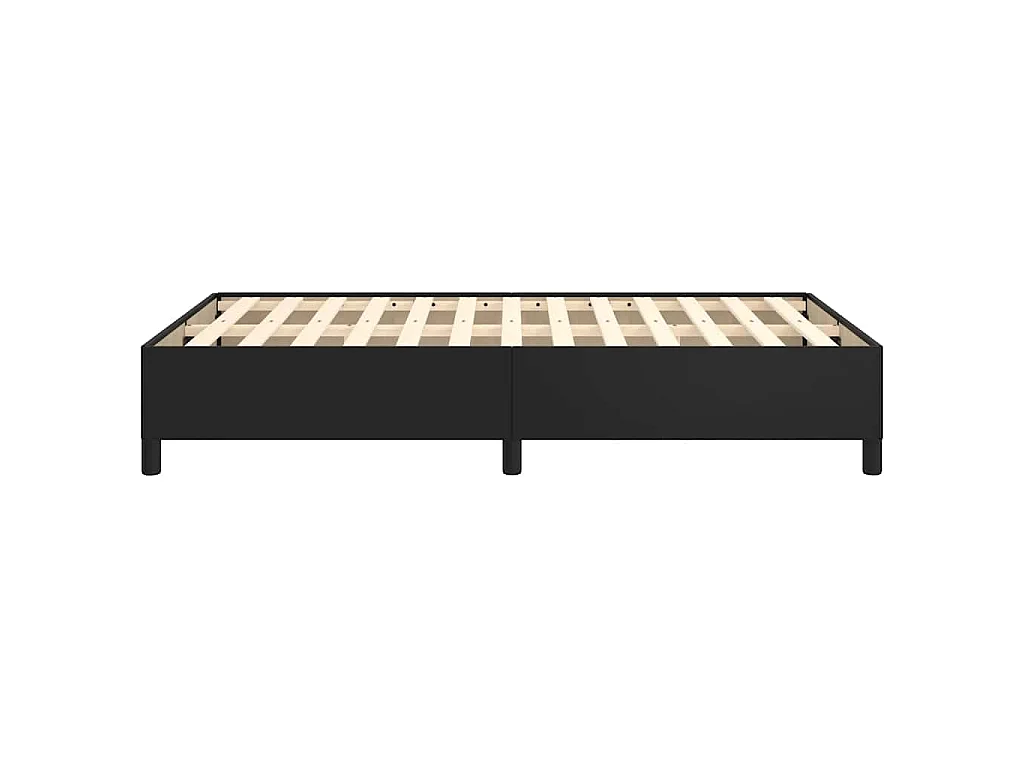 Cadre de lit sans matelas noir 120x190 cm similicuir