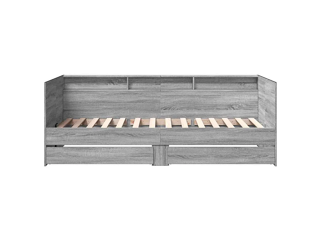 Lit de jour avec tiroirs sans matelas sonoma gris 90x200 cm
