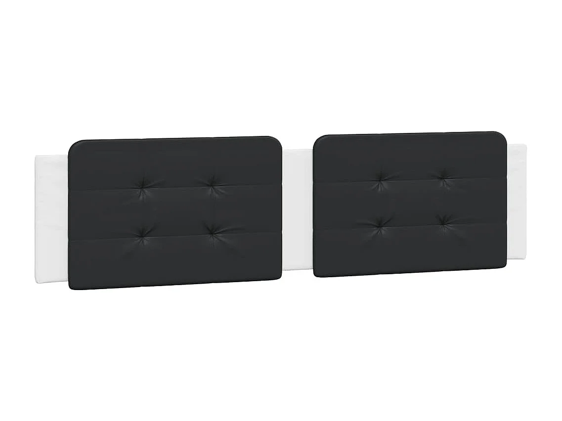 Bedframe met LED zonder matras "Zadar" wit en zwart 200x200 cm